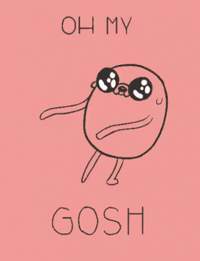 A Drawing Of A Cartoon Character With Sunglasses And The Words Oh My Gosh Below It GIF