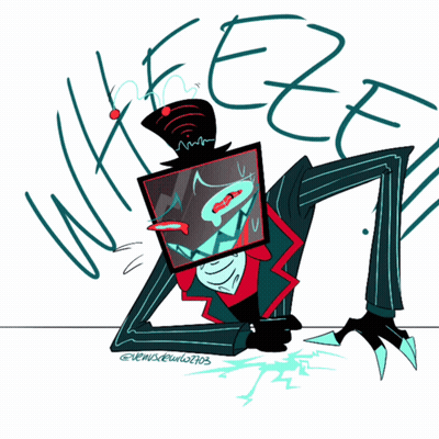 A Drawing Of A Cartoon Character With The Letters Keeee On The Bottom GIF
