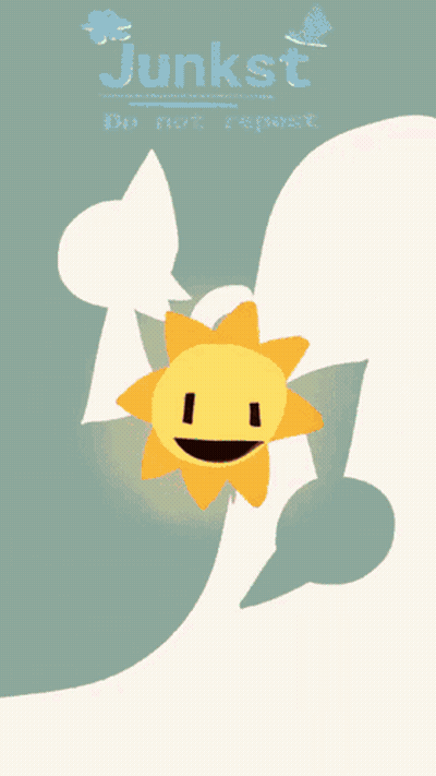 A Drawing Of A Cartoon Character With The Word Junks Below It GIF