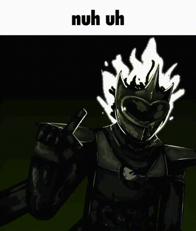 A Drawing Of A Cartoon Character With The Words Nuh Uh Below It GIF