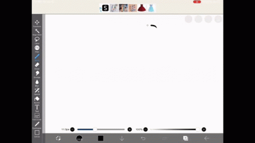 A Drawing Of A Cat 'S Face On A Tablet GIF