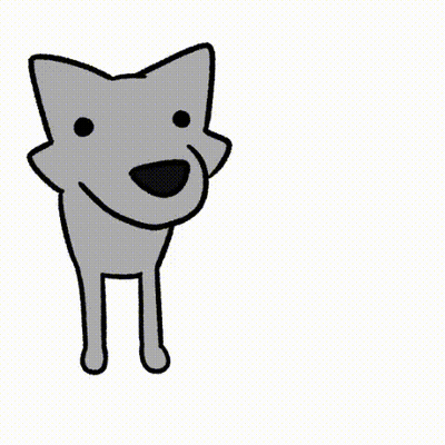 A Drawing Of A Cat With A Black Eye And A Black Mouth GIF