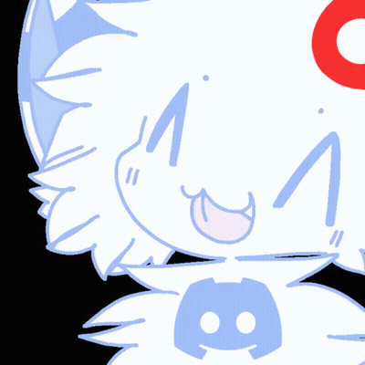 A Drawing Of A Cat With A Discord Logo GIF