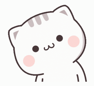 A Drawing Of A Cat With A Face That Looks Like It 'S Smiling GIF
