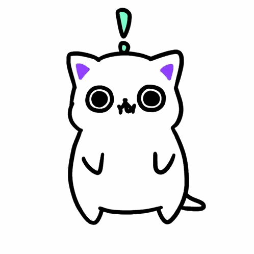 A Drawing Of A Cat With A Rainbow Coming Out Of It 'S Mouth Sticker