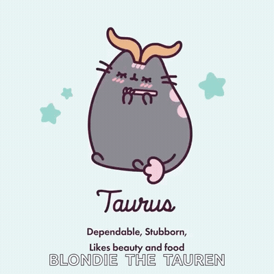 a drawing of a cat with the taurus sign on it