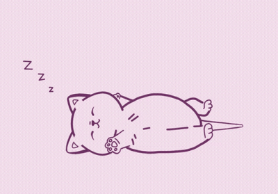 A Drawing Of A Cat With The Word Nom Written Above It GIF