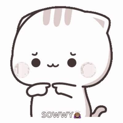 A Drawing Of A Cat With The Word Sowwy Written Below It GIF