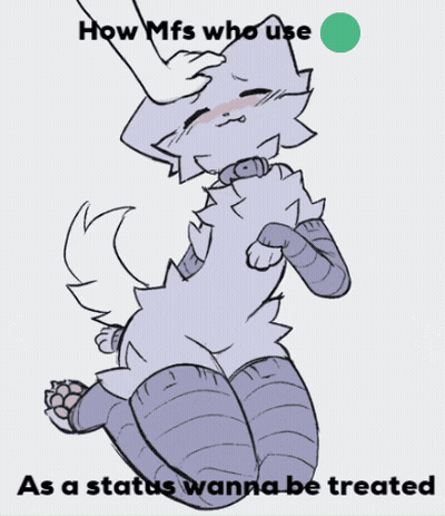 A Drawing Of A Cat With The Words " Now Mfs Who Use As A Status Wanna Be Treated " Below It GIF