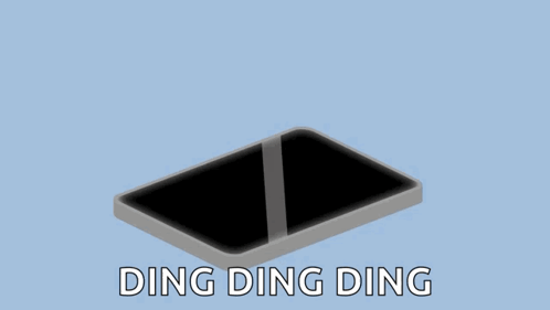 A Drawing Of A Cell Phone With The Words Ding Ding Ding Written Below It GIF