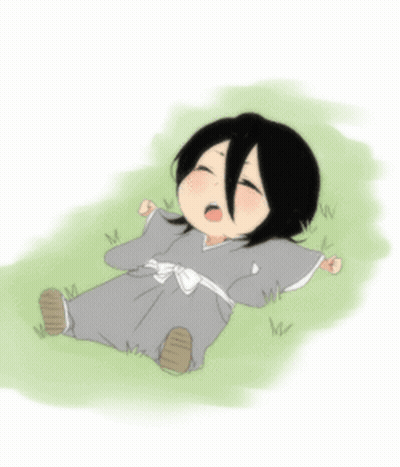 A Drawing Of A Child Laying In The Grass With The Letter Z Above It GIF