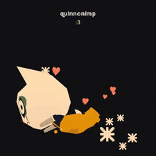 A Drawing Of A Clown With The Name Quinnonimp GIF