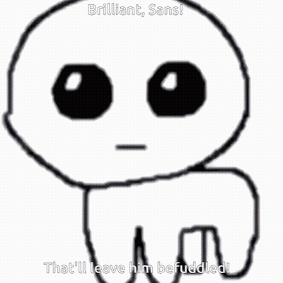 A Drawing Of A Colorful Face With The Words Brilliant Sans That 'Ll Leave Him Befuddled Written Below It GIF