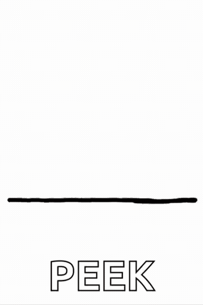 A Drawing Of A Corgi Peeking Over A Wall With The Word Peek Below It GIF