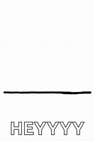 A Drawing Of A Corgi Peeking Over A Wall With The Words Heyyyy Below It GIF