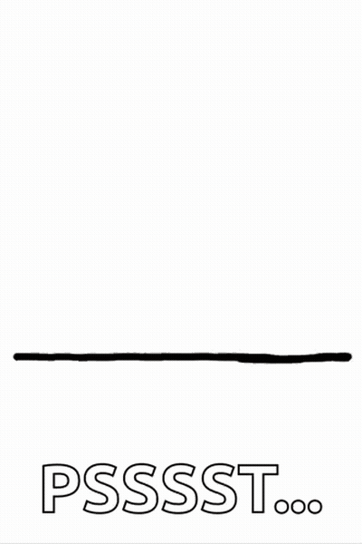 A Drawing Of A Corgi With The Words Psssst Written Below It GIF