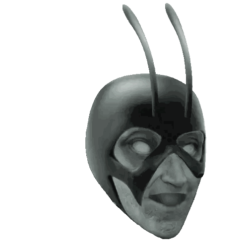A Drawing Of A Devil With Horns On His Head Sticker