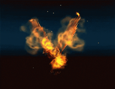 A Drawing Of A Dragon With Flames Coming Out Of It 'S Mouth GIF