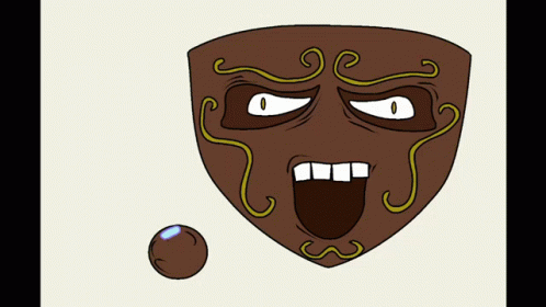 A Drawing Of A Face With A Lightning Bolt Coming Out Of It GIF