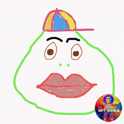 A Drawing Of A Face With The Word Yo On Top Of It GIF