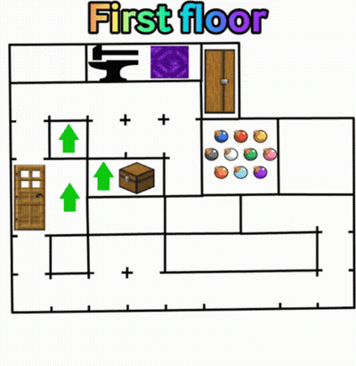 A Drawing Of A First Floor Of A House GIF