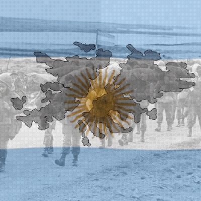 a drawing of a flag with a sun in the middle