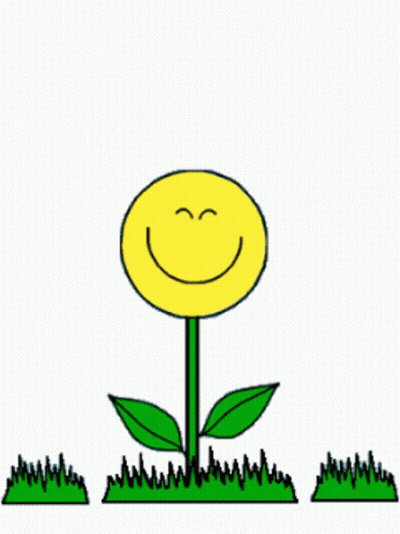 A Drawing Of A Flower With A Smiley Face GIF