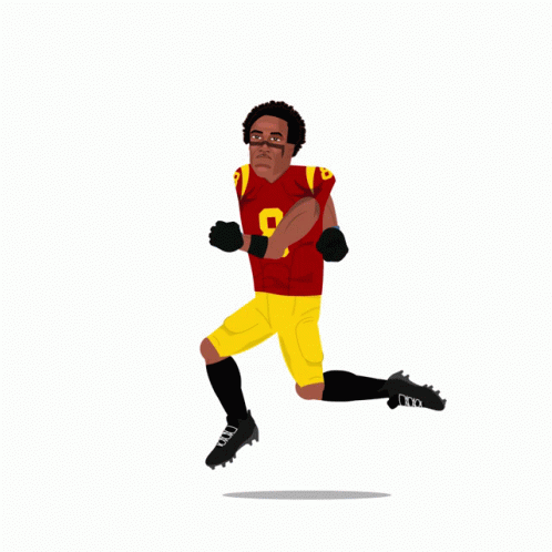 A Drawing Of A Football Player With The Name Amon-Ra St. Brown GIF