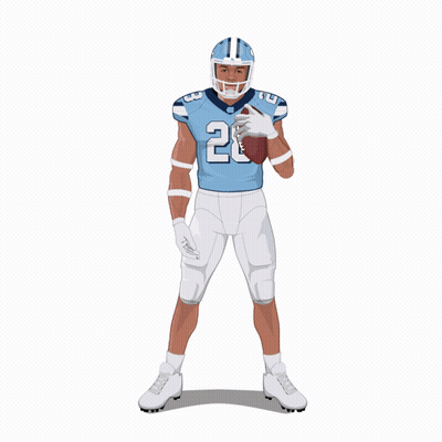 A Drawing Of A Football Player With The Number 2 On His Jersey GIF