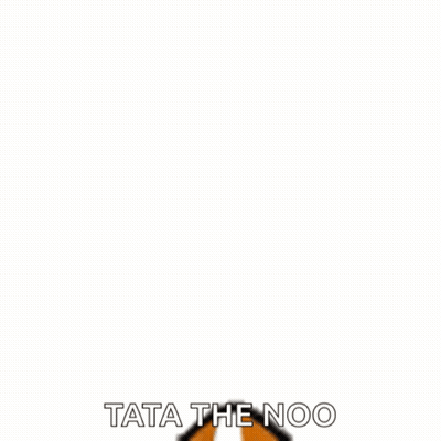 A Drawing Of A Fox With The Words Tata The Noo Written Below It GIF