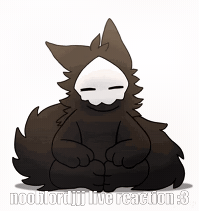 A Drawing Of A Furry Animal With The Words Nooblordijj Live Reaction 3 GIF