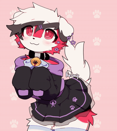 A Drawing Of A Furry Character With The Word Kizzy On The Bottom GIF
