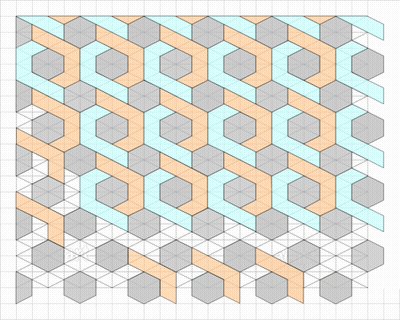 A Drawing Of A Geometric Pattern With A Grid In The Background GIF