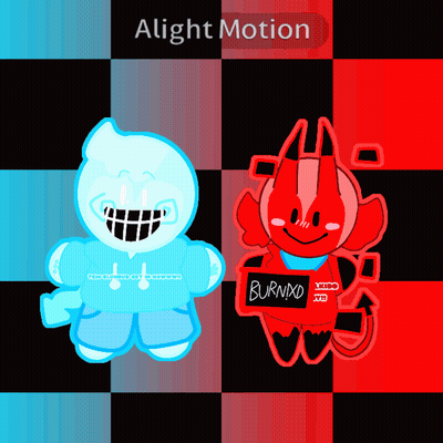 A Drawing Of A Ghost And A Devil With The Words Alight Motion On The Bottom GIF