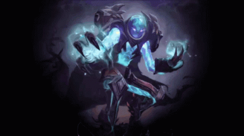 A Drawing Of A Ghost With A Glowing Blue Body GIF