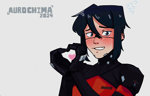 A Drawing Of A Girl Holding A Pink Heart With The Year 2024 GIF