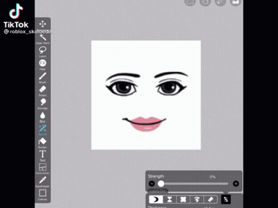 A Drawing Of A Girl 'S Face Is Being Created On A Tiktok App GIF