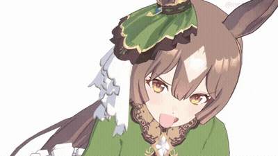 A Drawing Of A Girl Wearing A Green Dress And A Green Hat GIF