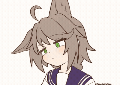 A Drawing Of A Girl With A Bunny Ear And The Name Mountwinton On The Bottom Left GIF