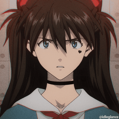 A Drawing Of A Girl With A Choker And A Heart On Her Face GIF