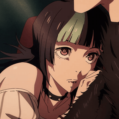 A Drawing Of A Girl With A Choker On GIF