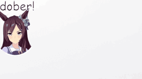 A Drawing Of A Girl With A Horse 'S Head And The Word Dober Below It GIF