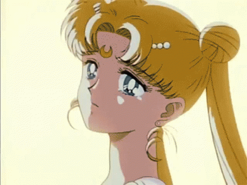A Drawing Of A Girl With A Ponytail And Earrings GIF