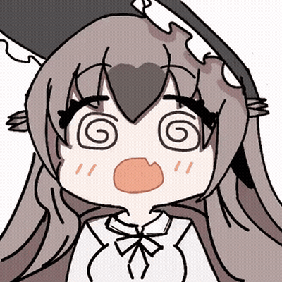 A Drawing Of A Girl With A Swirling Face GIF