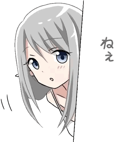 A Drawing Of A Girl With Gray Hair And Blue Eyes Behind A Wall Sticker