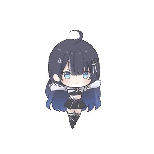 A Drawing Of A Girl With Long Dark Hair Sticker