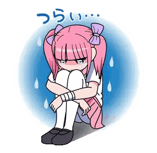 A Drawing Of A Girl With Pink Hair And A Bow On Her Head Sticker
