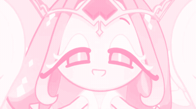 A Drawing Of A Girl With Pink Hair And A Tiara On Her Head GIF