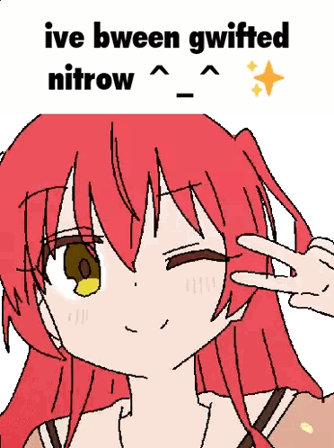 A Drawing Of A Girl With Red Hair And The Words Ive Bwaen Gwiffted Nirow Sticker