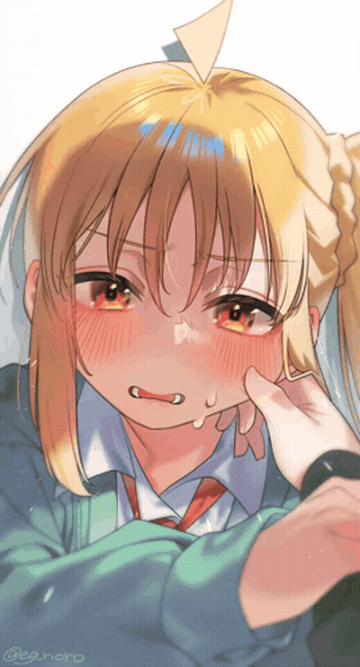 A Drawing Of A Girl With Tears Running Down Her Cheeks GIF
